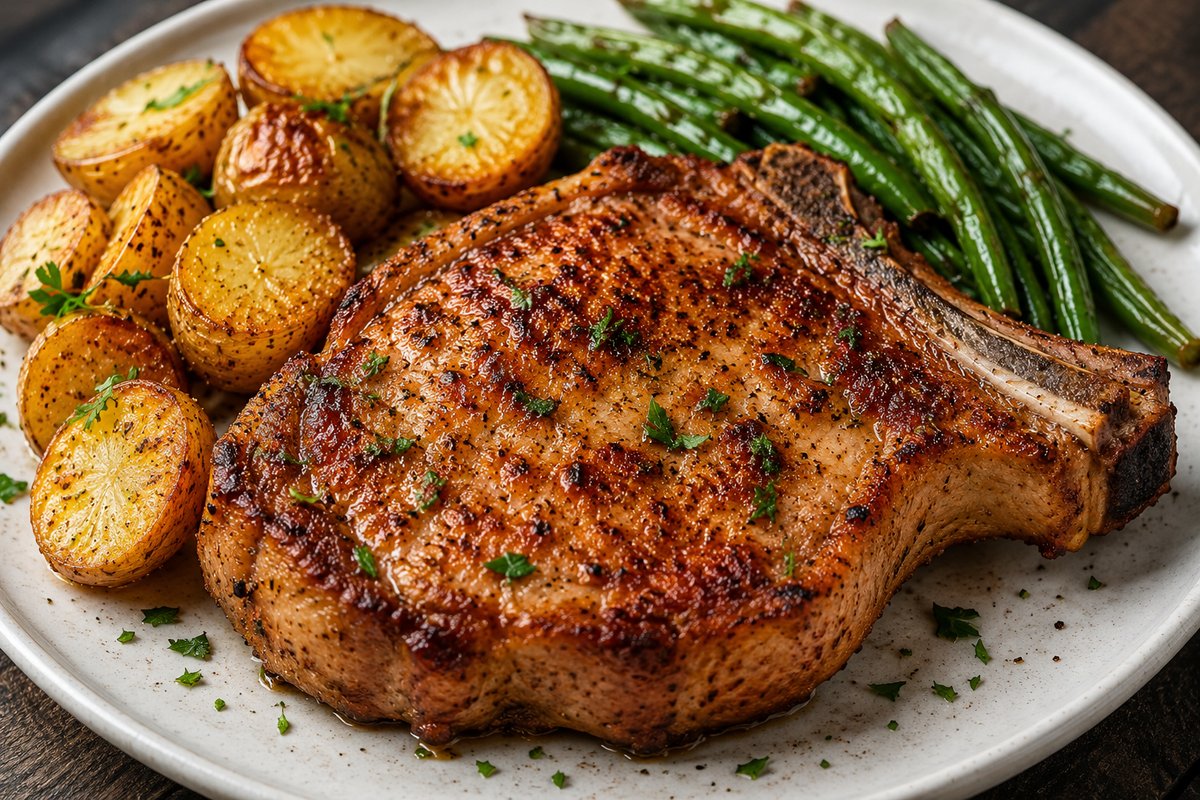 Air Fryer Bone-In Pork Chops