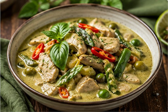 Authentic Thai Green Curry with Chicken