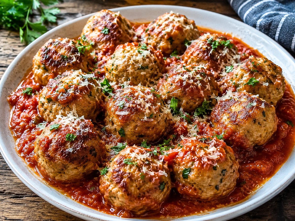 Baked Parmesan Chicken Meatballs