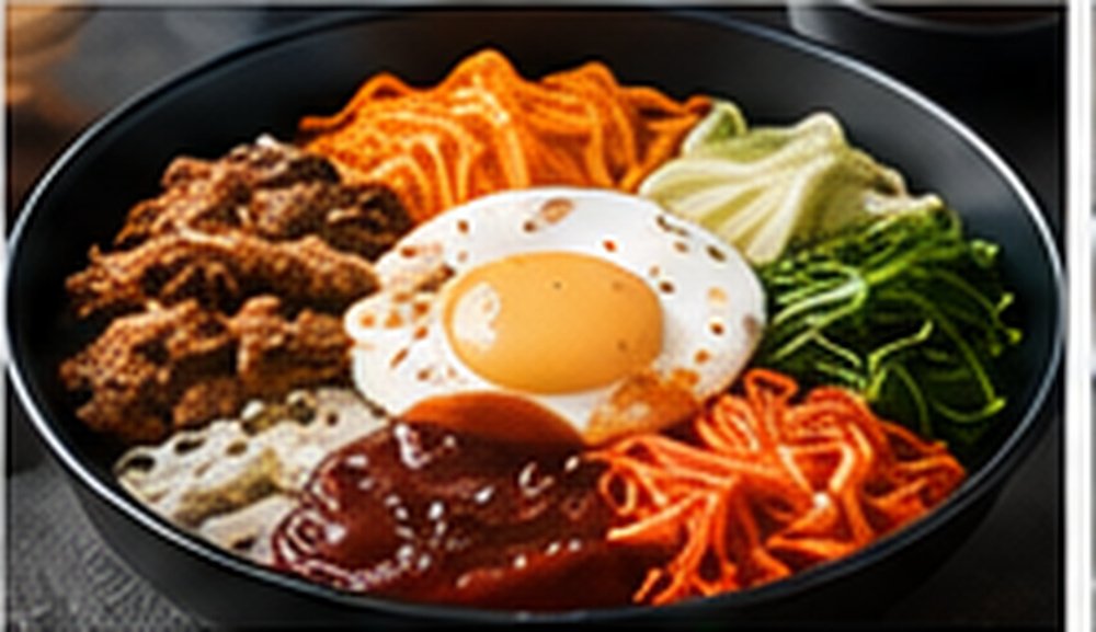 Bibimbap - Korean Mixed Rice with Meat and Assorted Vegetables