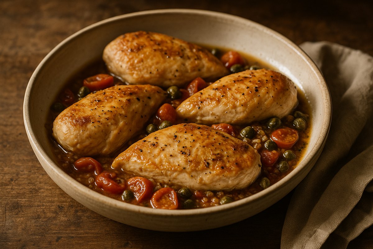 Chicken Breasts with Tomatoes and Capers