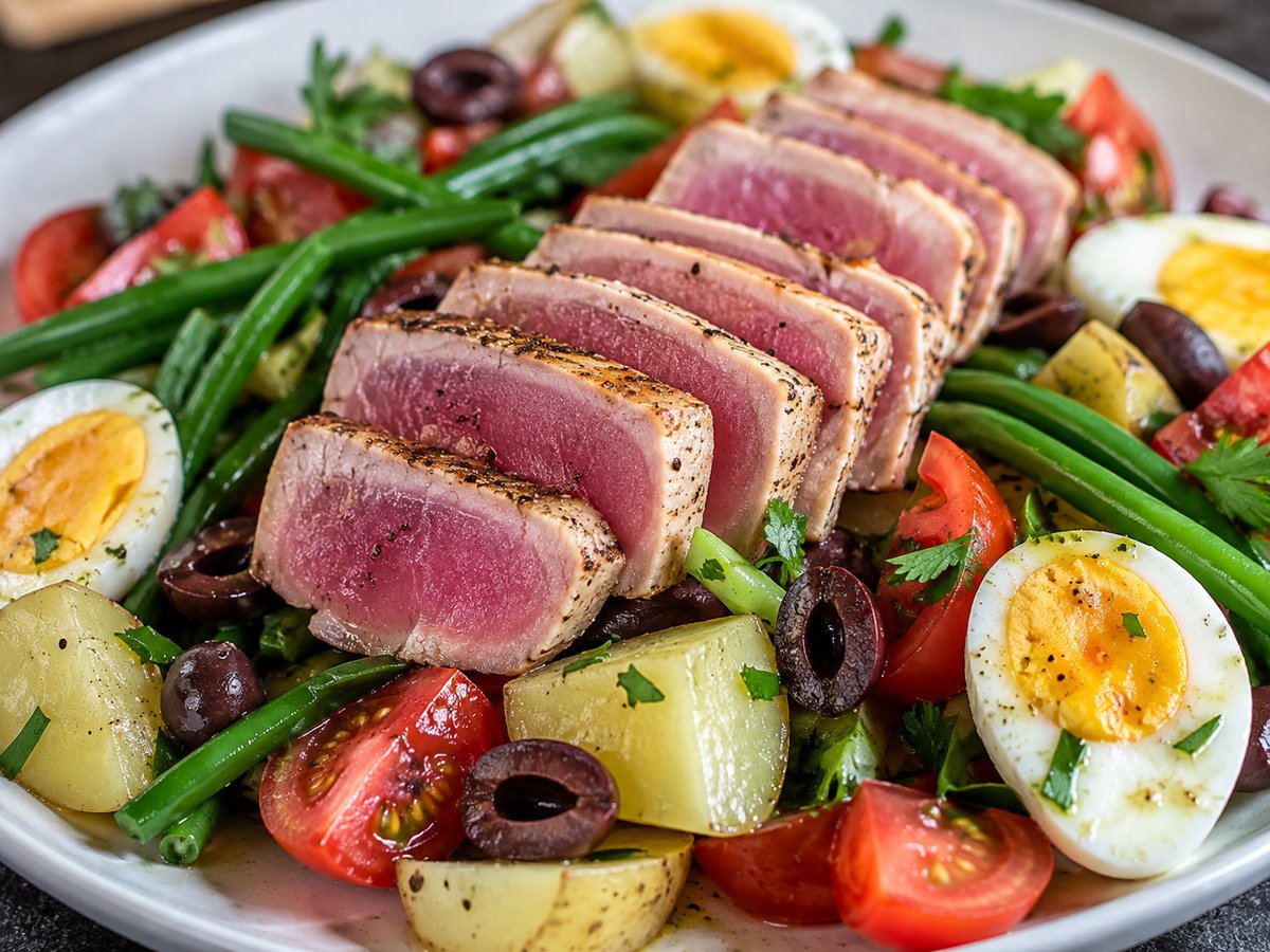Classic Niçoise Salad with Seared Tuna