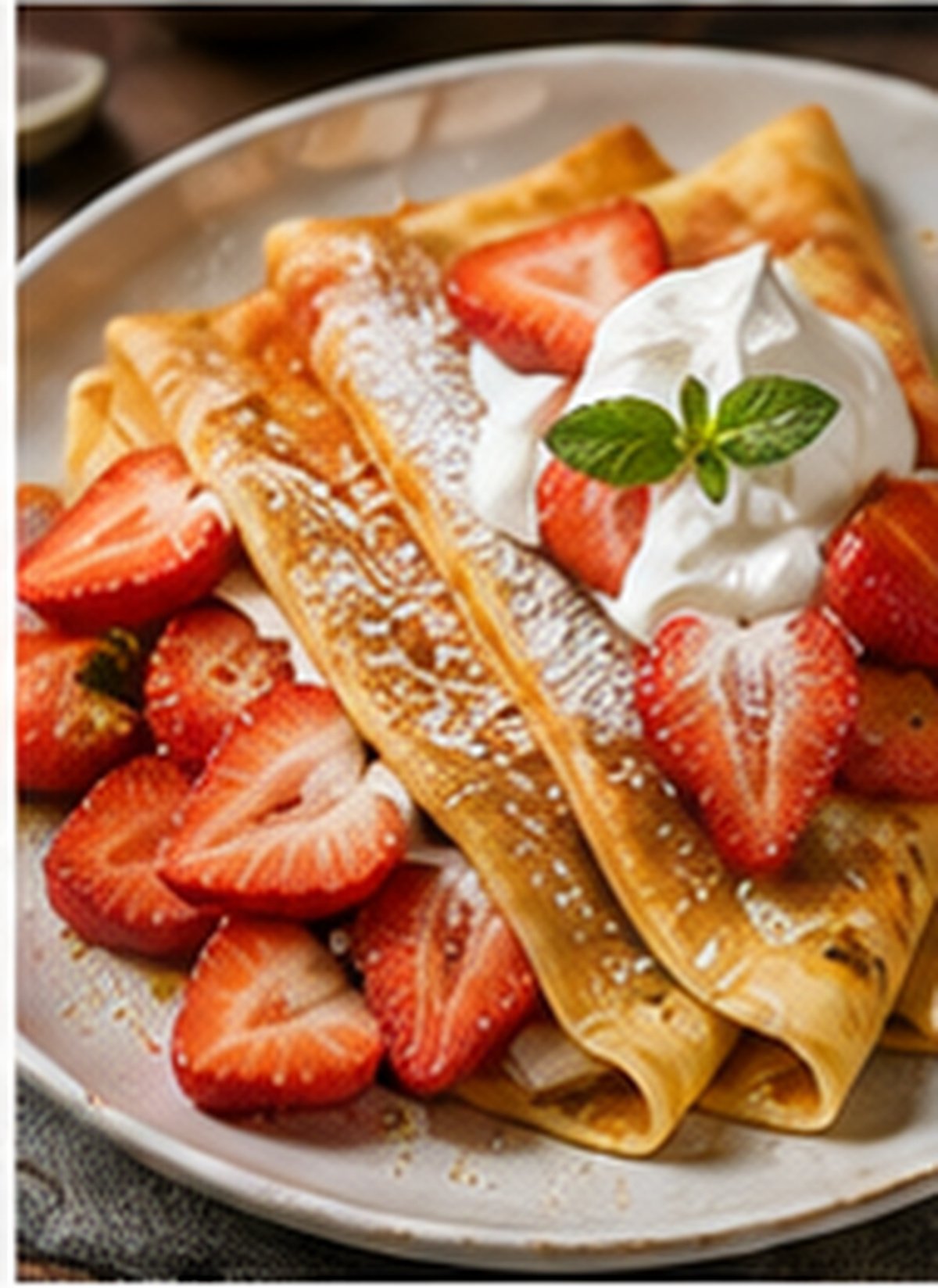 Creamy Strawberry Crepes