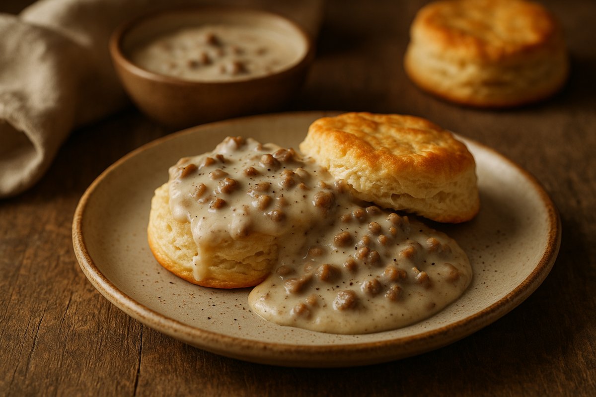 Easy Sausage Gravy and Biscuits