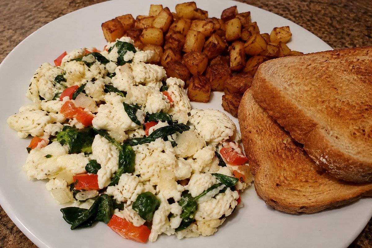 Egg White Scramble Breakfast Plate