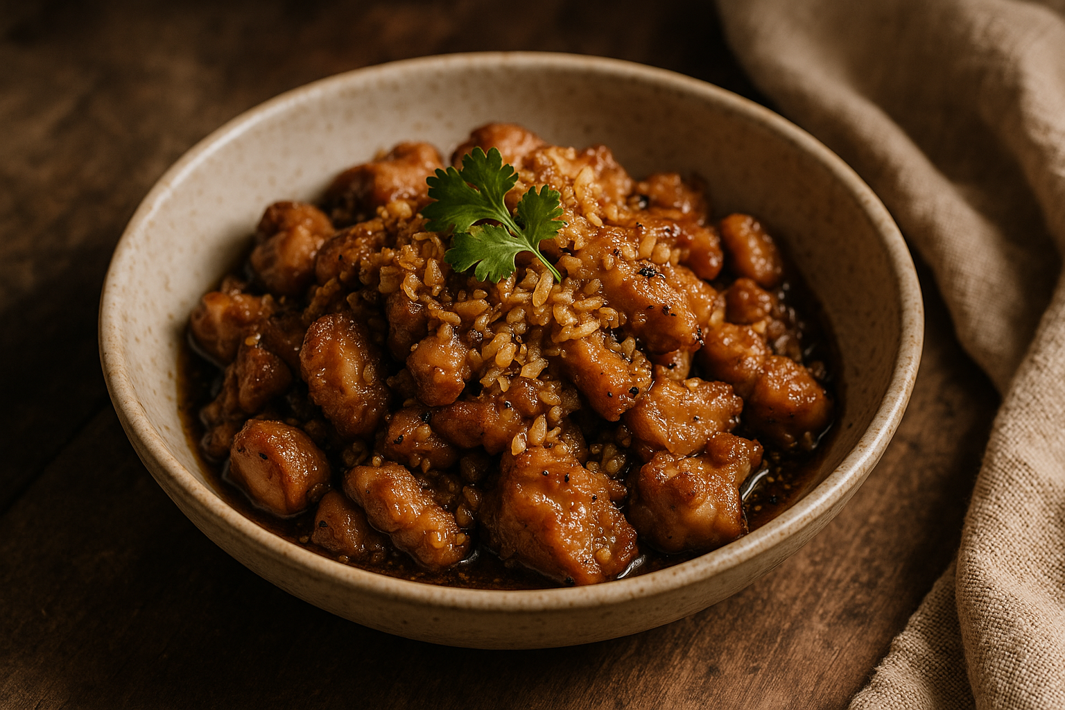 Garlic and Pepper Chicken (ไก่ผัดกระเทียมพริกไทย)