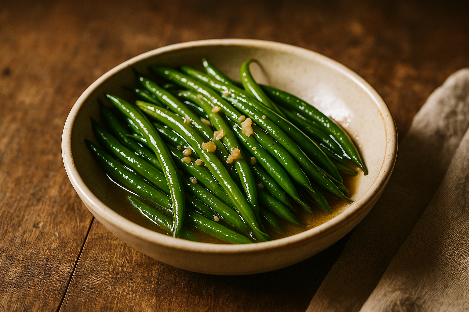 Glossy Restaurant-Style Green Beans