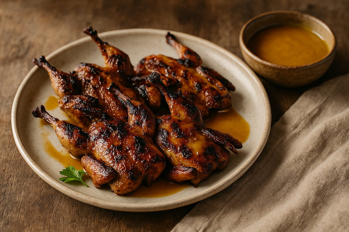 Grilled Quail with South Carolina Barbecue Sauce