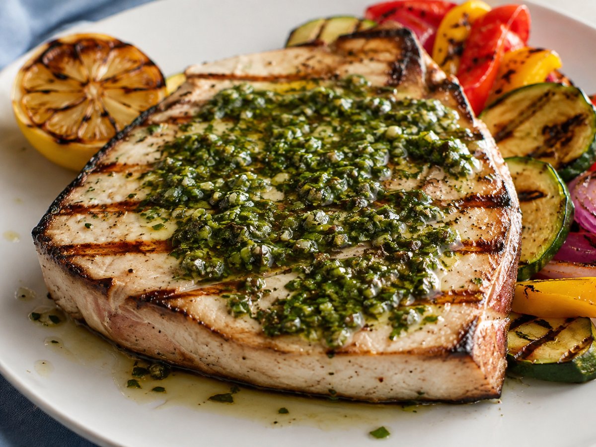 Grilled Swordfish with Salsa Verde