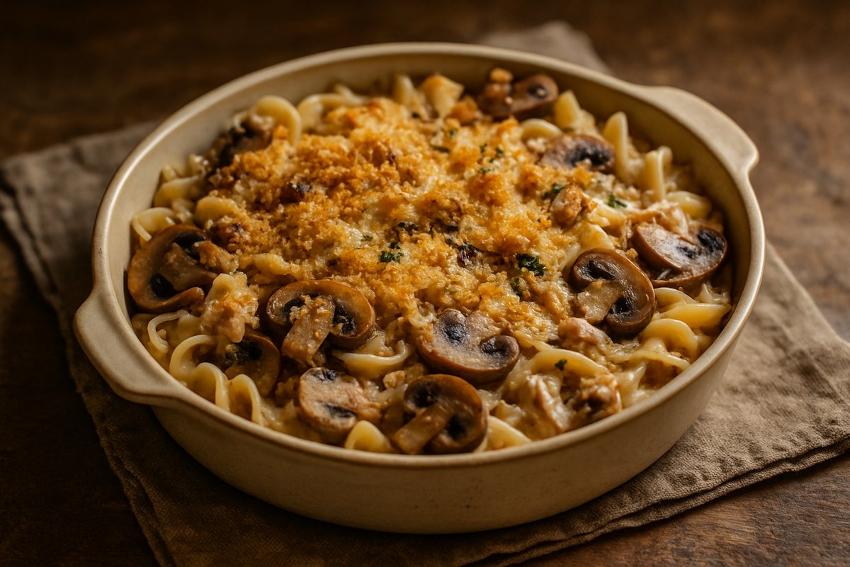 Homemade Tuna Noodle Casserole from Scratch