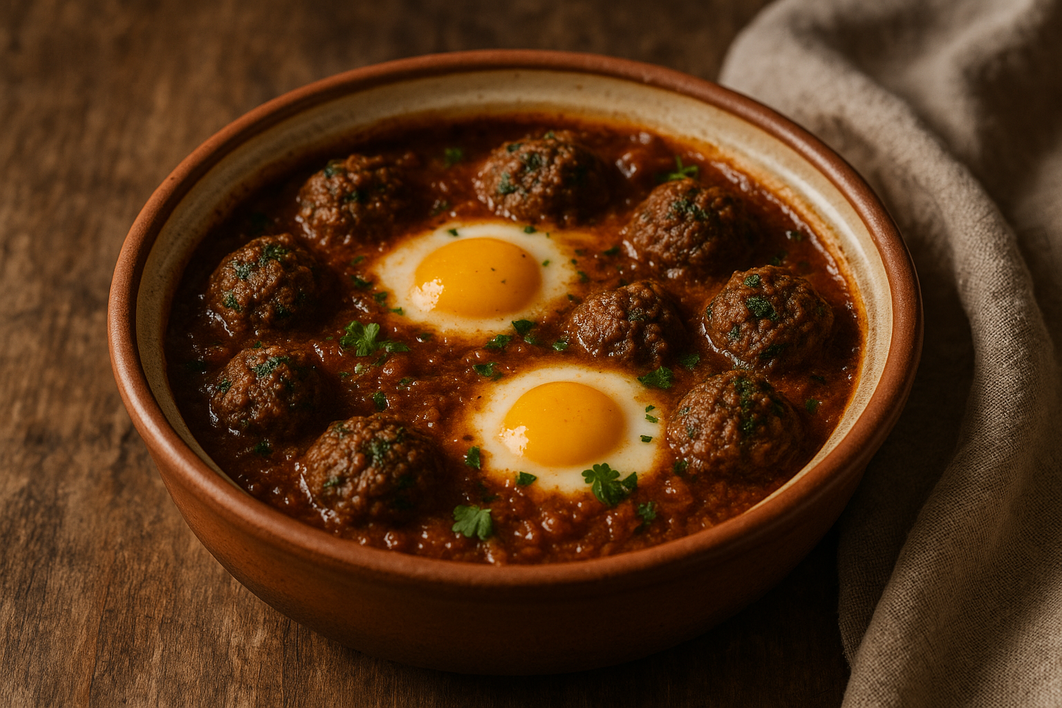 Kefta Tagine with Eggs