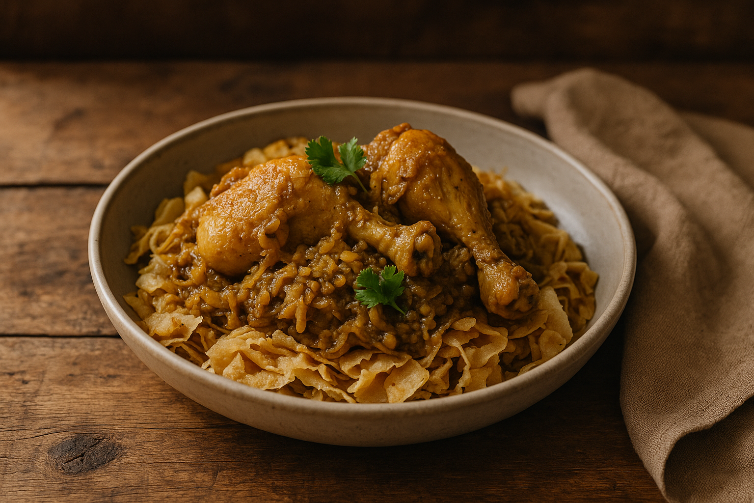 Easy Moroccan Rfissa (Chicken with Msemen and Fenugreek)
