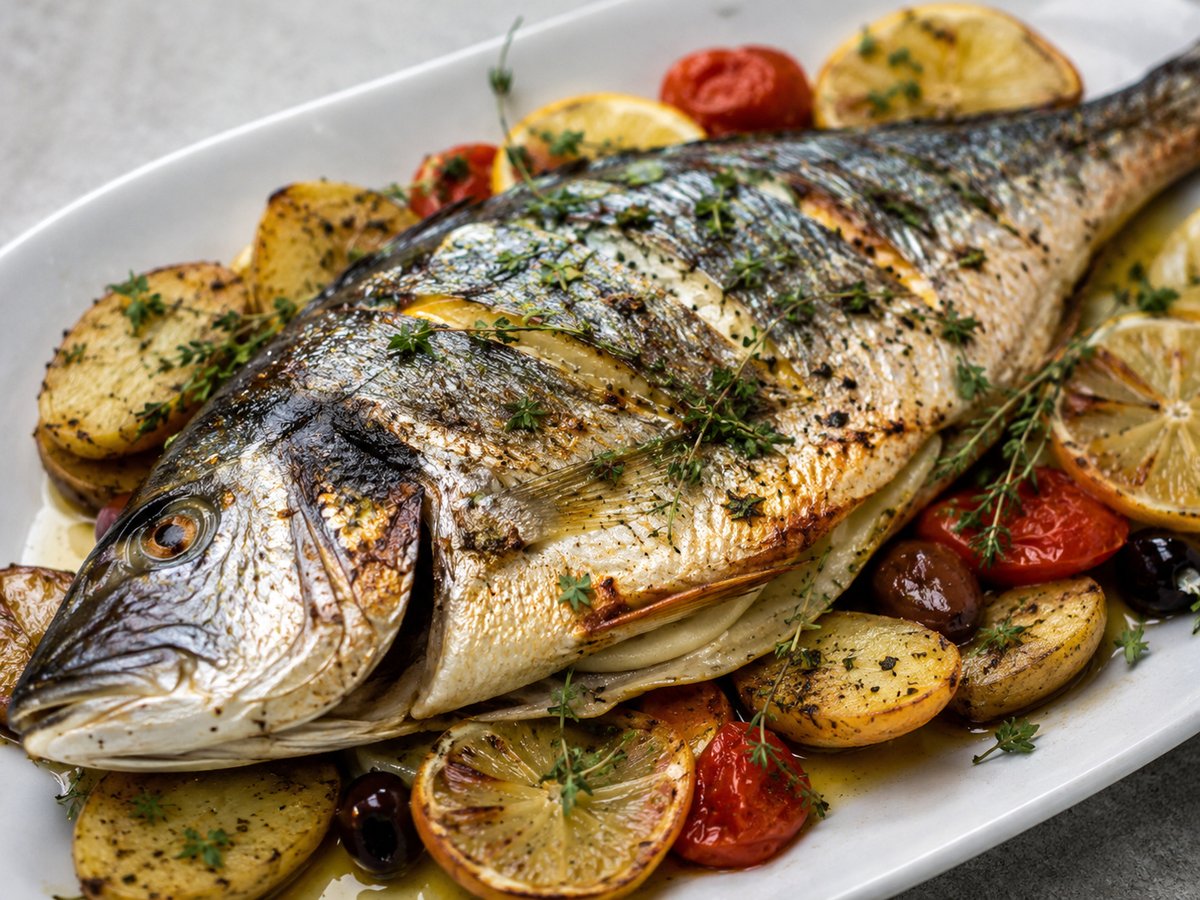 Oven-Roasted Sea Bass