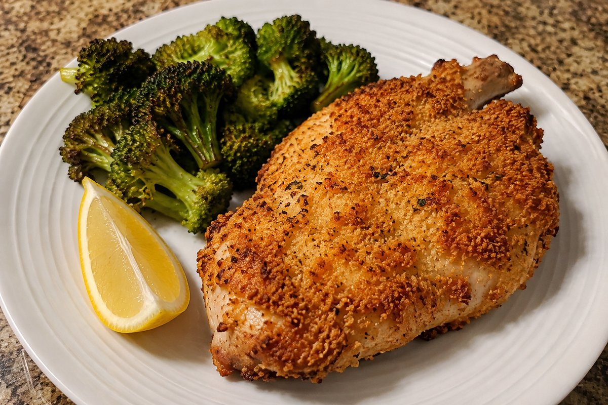 Panko-Crusted Bone-In Chicken Breasts (Air Fryer)