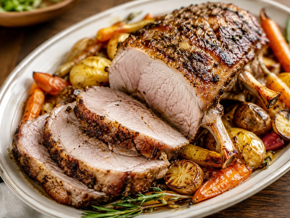 Roast Bone-In Pork Loin Dinner
