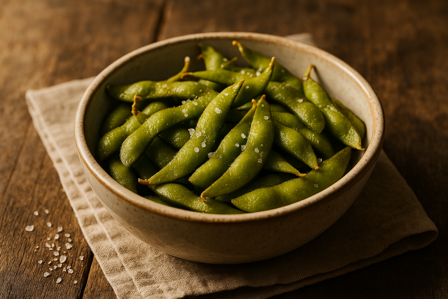Shio Edamame (Salt-Boiled Edamame)