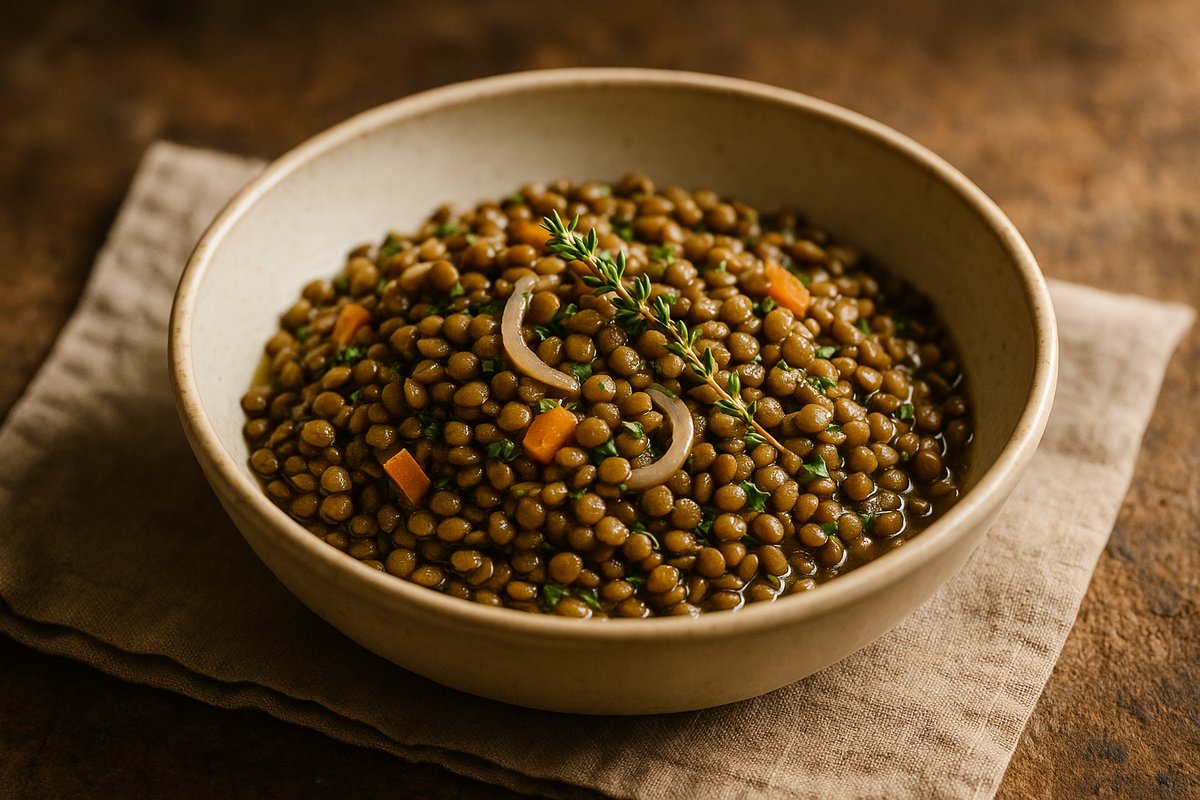 Warm Lentil Salad with Dijon Vinaigrette